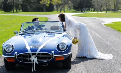 E-Type Jaguar April Wedding