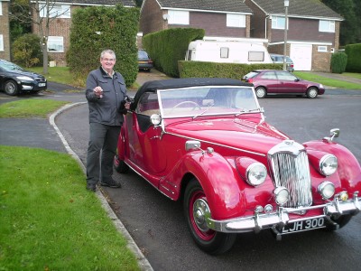Riley 1949, oldest car in the fleet.